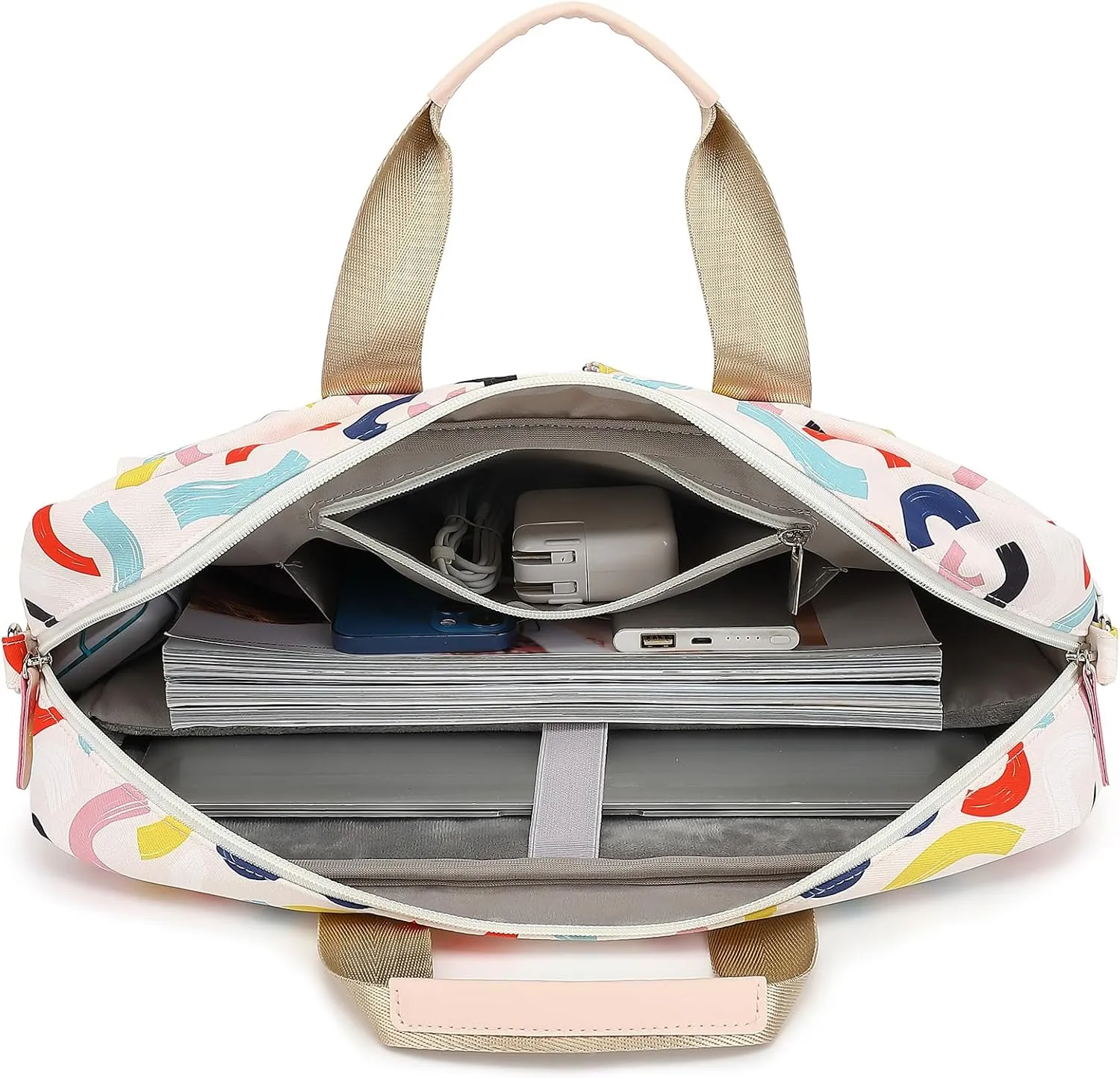 Laptop Briefcase, Water Repellent Multi-Functional Shoulder Messenger Case Bag for MacBook Pro/Air 13 inch, 14 inch Laptop