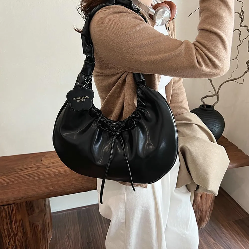 Leather Hobo Bags for Women Elegant Shoulder Bag Handbags Satchel Work Purses 2025