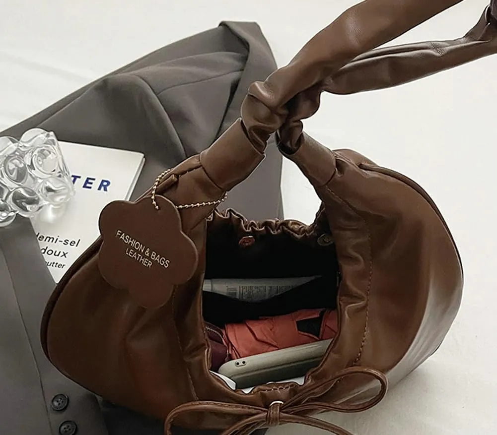 Leather Hobo Bags for Women Elegant Shoulder Bag Handbags Satchel Work Purses 2025