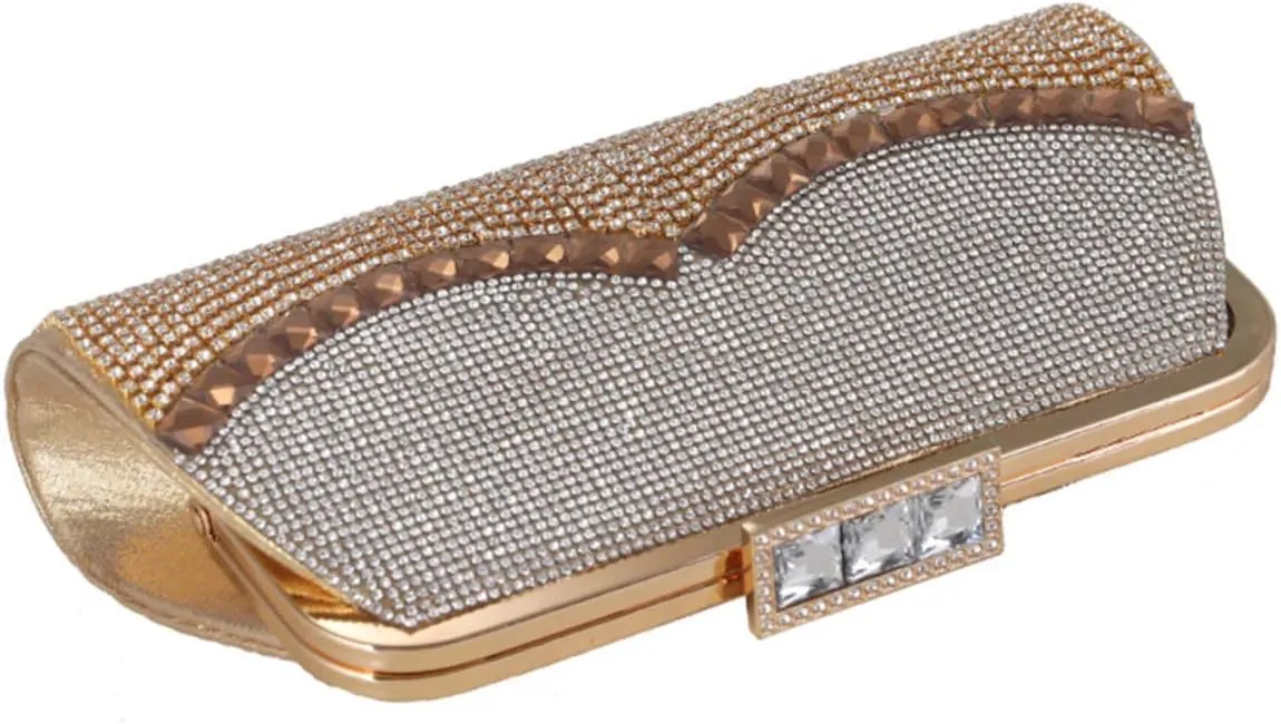 LIFKOME Elegant Velvet Clutch Purse for Women Black Evening Bag Rhinestones for Prom Banquet and Parties