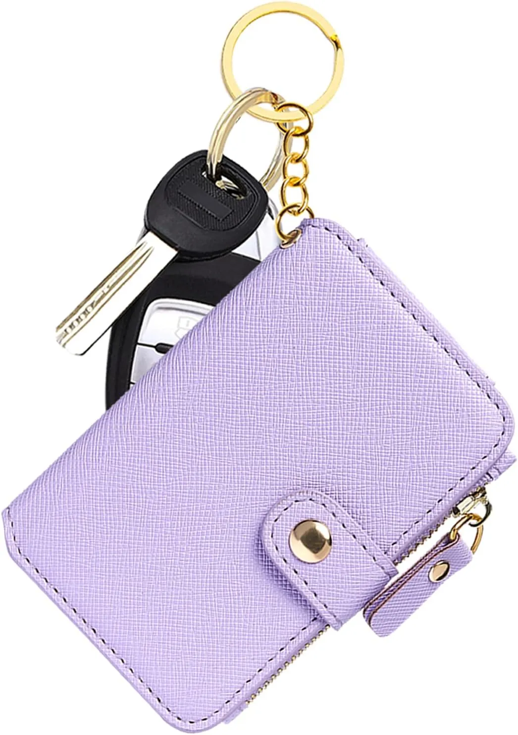 M-Plateau Card Cases, Leather Card & ID Cases, Practical Small Wallet for Women & Man with Credit Card Holder for Travelling (Lavender)