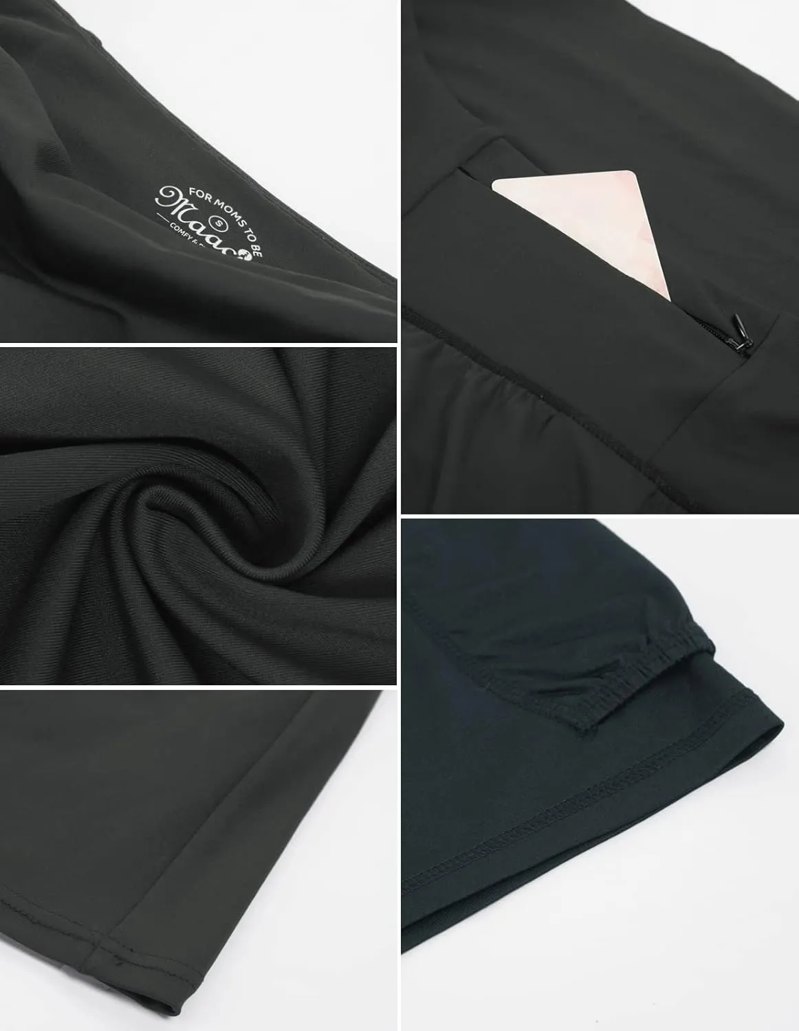 Maacie Maternity Tennis Skirts Quick-Dry Sports A-Line Skirt with Pockets