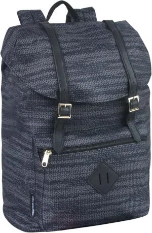 MADISON & DAKOTA Front Loading Buckle Drawstring Backpack for Women for Work and Travel (Mottled Black)