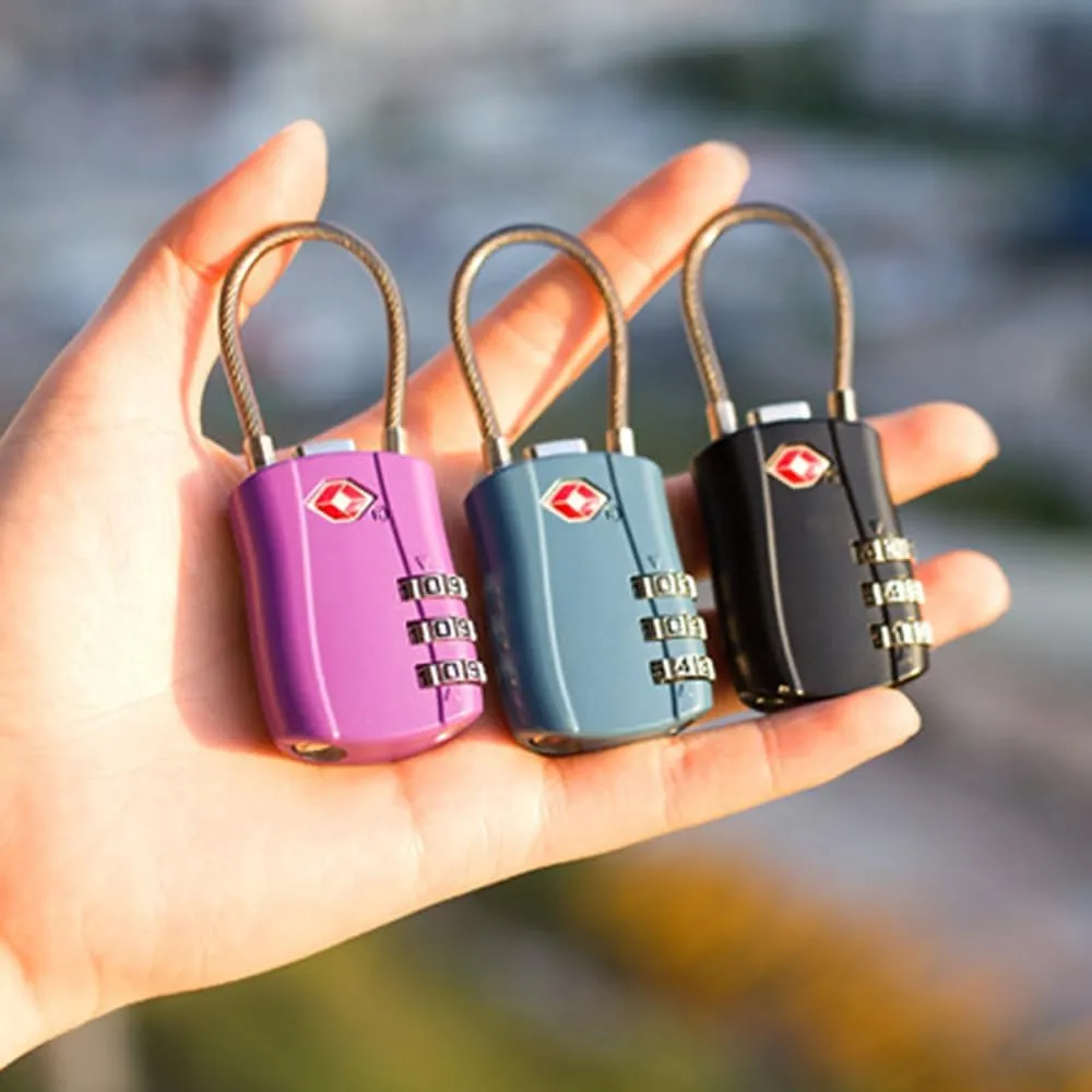 Maizoon 2 Pack TSA Approved 3-Digit Combination Lock with Password Resettable Combo for Travel Luggage Backpak Suitcase Baggage Durable Security Stylish Compact Gold