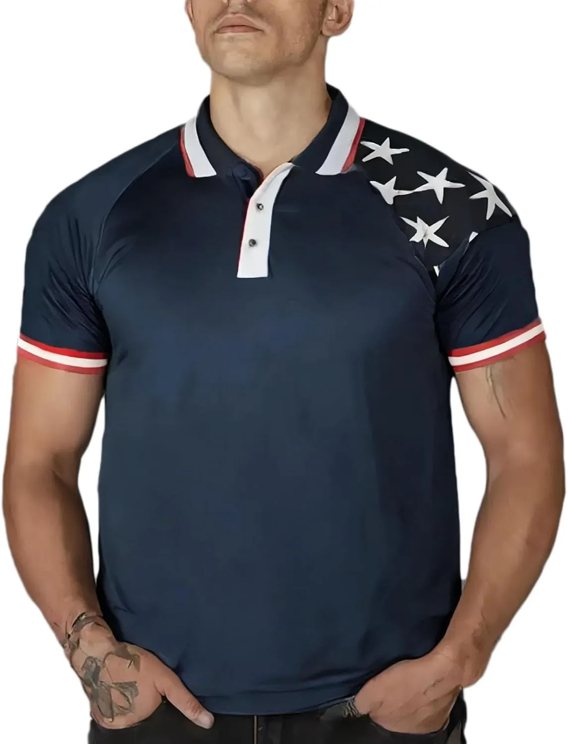 Men's Polo Shirt Quick Dry Performance Short Sleeve Tactical Pique Golf Shirts