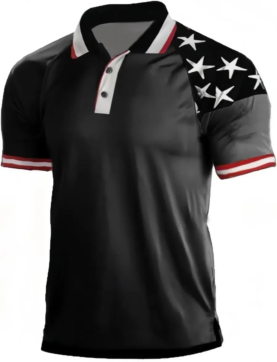 Men's Polo Shirt Quick Dry Performance Short Sleeve Tactical Pique Golf Shirts