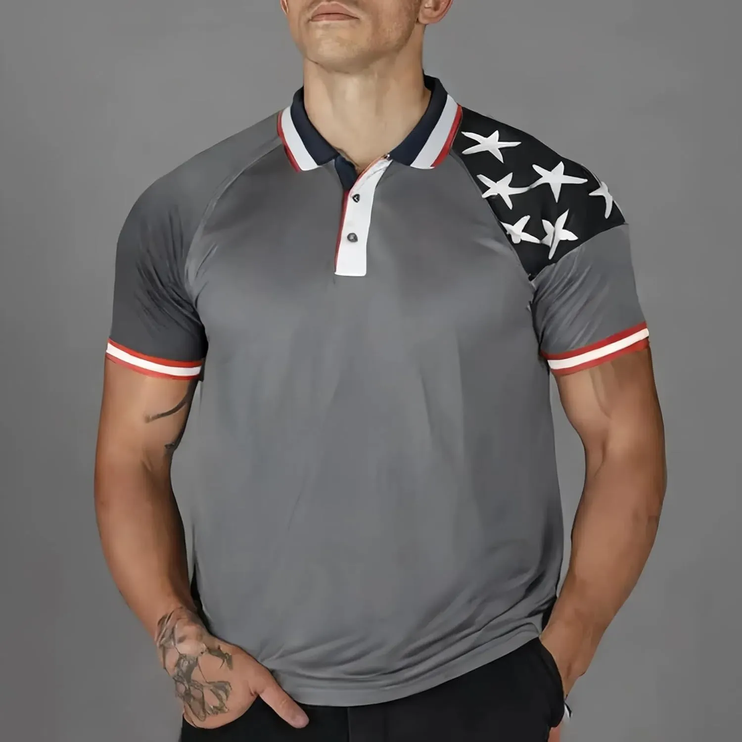 Men's Polo Shirt Quick Dry Performance Short Sleeve Tactical Pique Golf Shirts