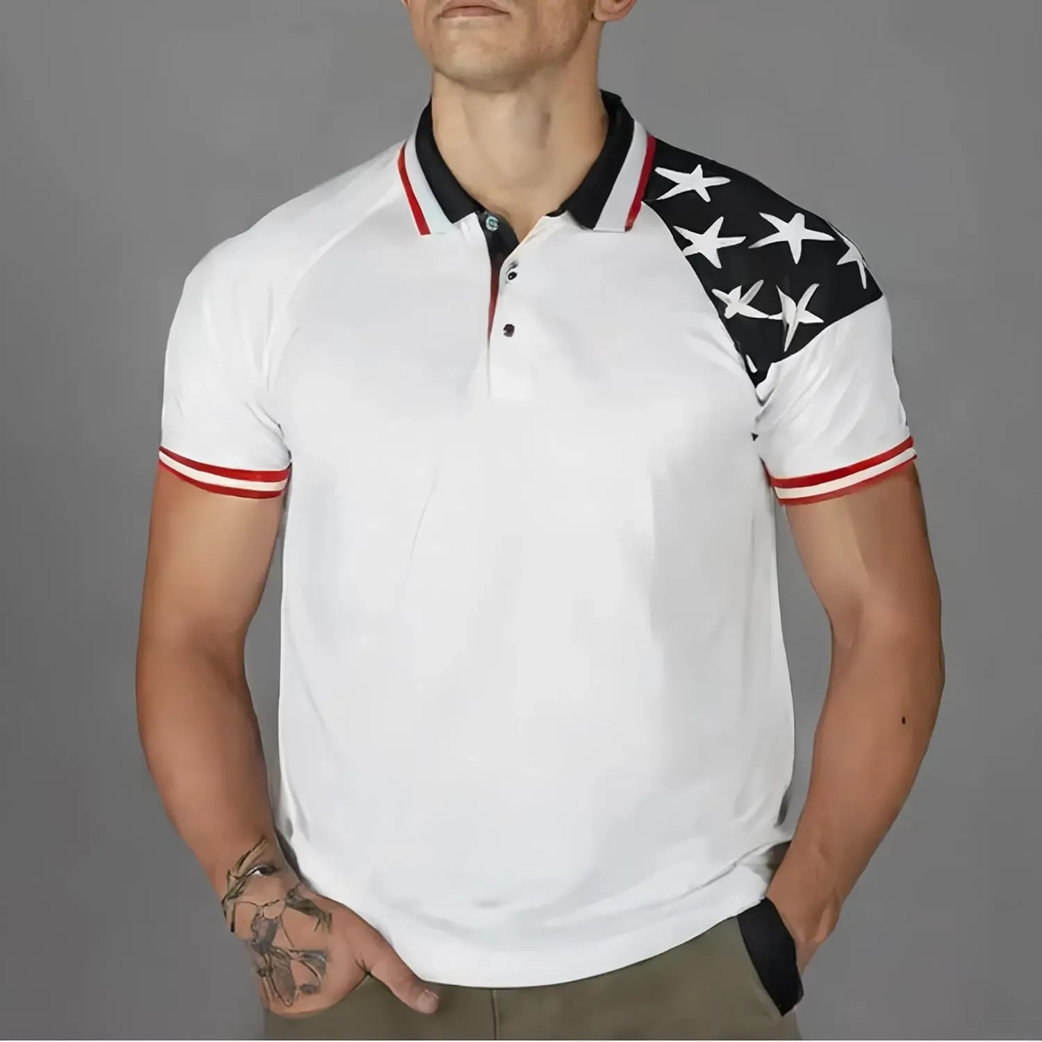 Men's Polo Shirt Quick Dry Performance Short Sleeve Tactical Pique Golf Shirts