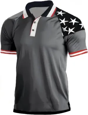 Men's Polo Shirt Quick Dry Performance Short Sleeve Tactical Pique Golf Shirts