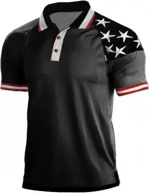 Men's Polo Shirt Quick Dry Performance Short Sleeve Tactical Pique Golf Shirts