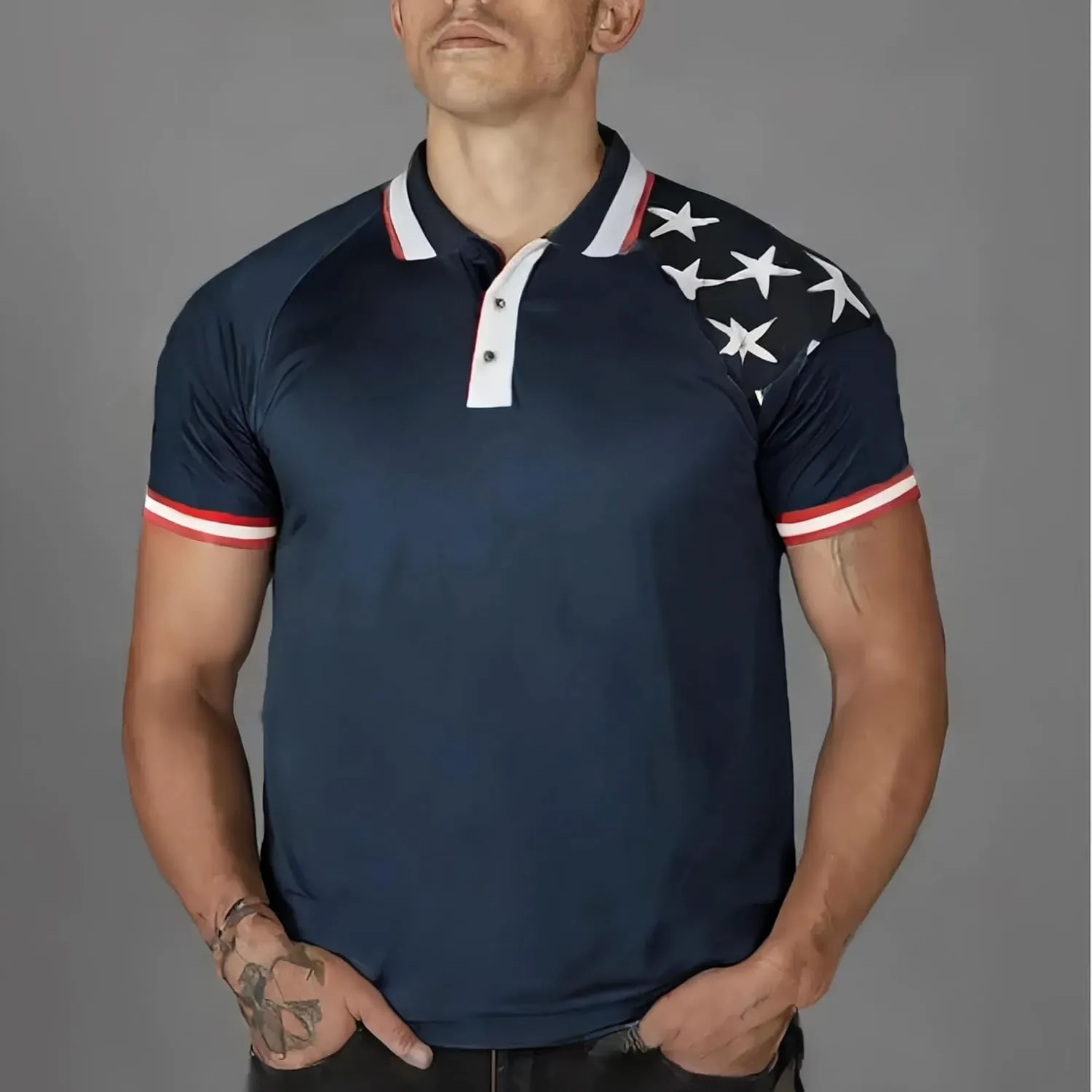 Men's Polo Shirt Quick Dry Performance Short Sleeve Tactical Pique Golf Shirts
