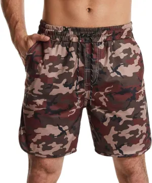 Mens Quick Dry Board Shorts Swim Trunks with Zipper Pockets Bathing Suit