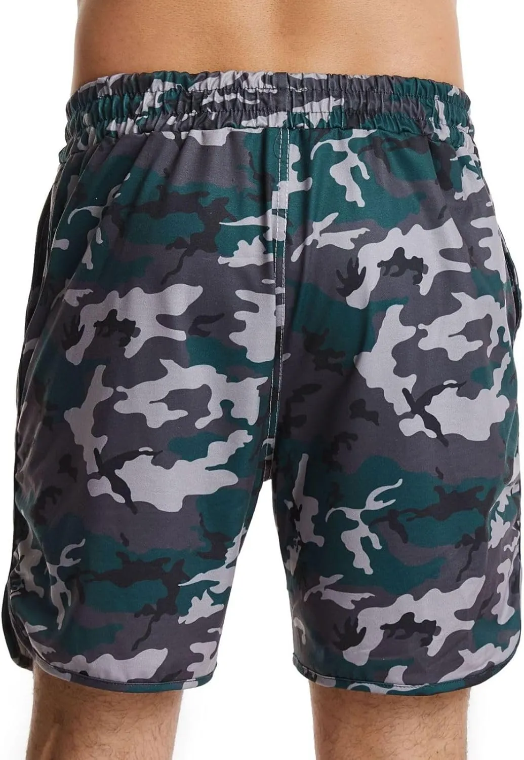 Mens Quick Dry Board Shorts Swim Trunks with Zipper Pockets Bathing Suit