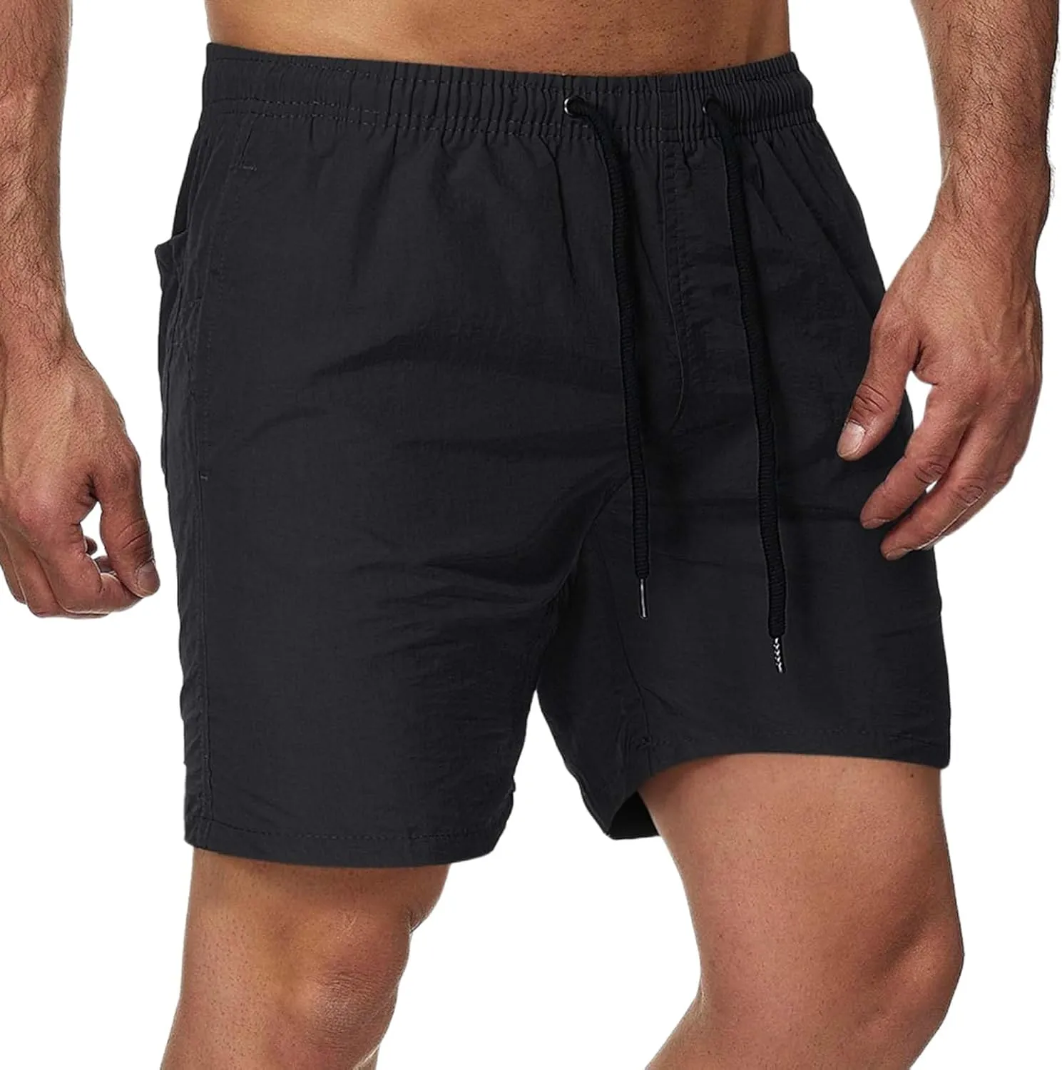 Men's Swim Trunks Quick Dry Beach Shorts with Zipper Pockets and Mesh Lining
