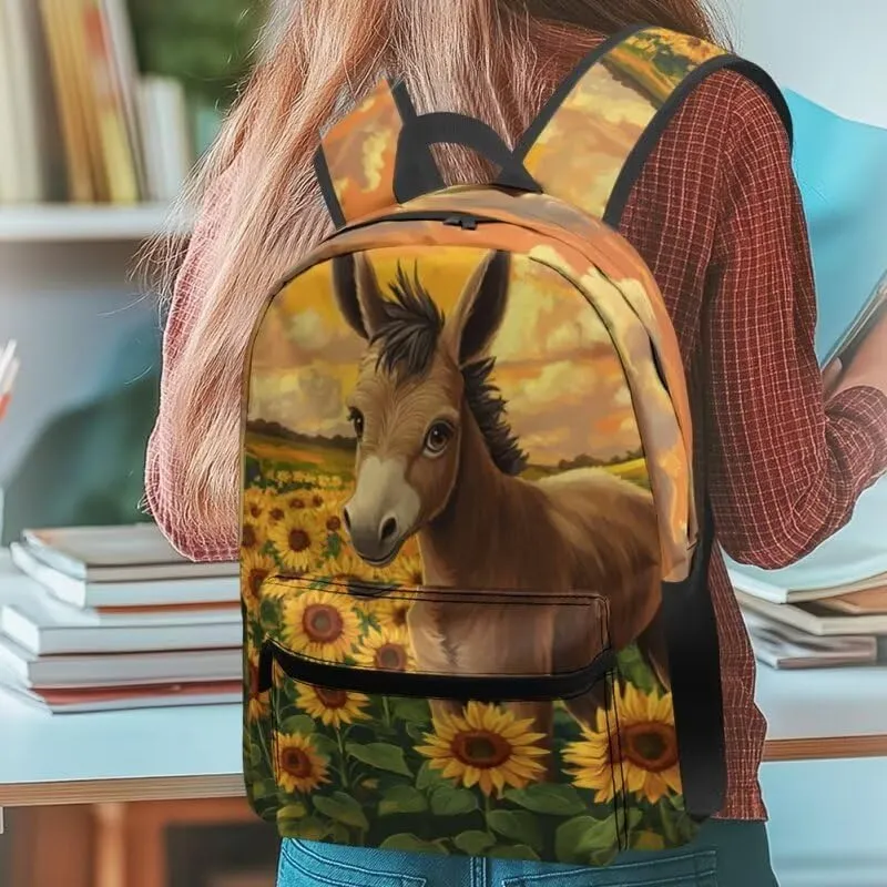 Middle School Backpack Sunflower Animal Bookbag for Girls College Travel Laptop Backpacks Multi-Functional Casual Daypack Teens Tween Everyday Bags