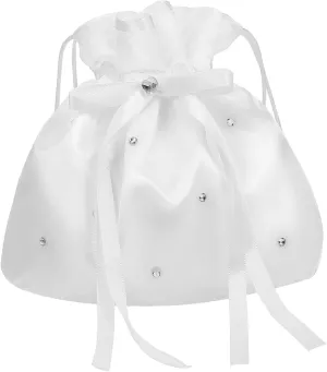 Milisten Elegant Bridal Handbag Drawstring Clutch Purse for Women Bridal Shower Purses for Weddings Money Dance Bag