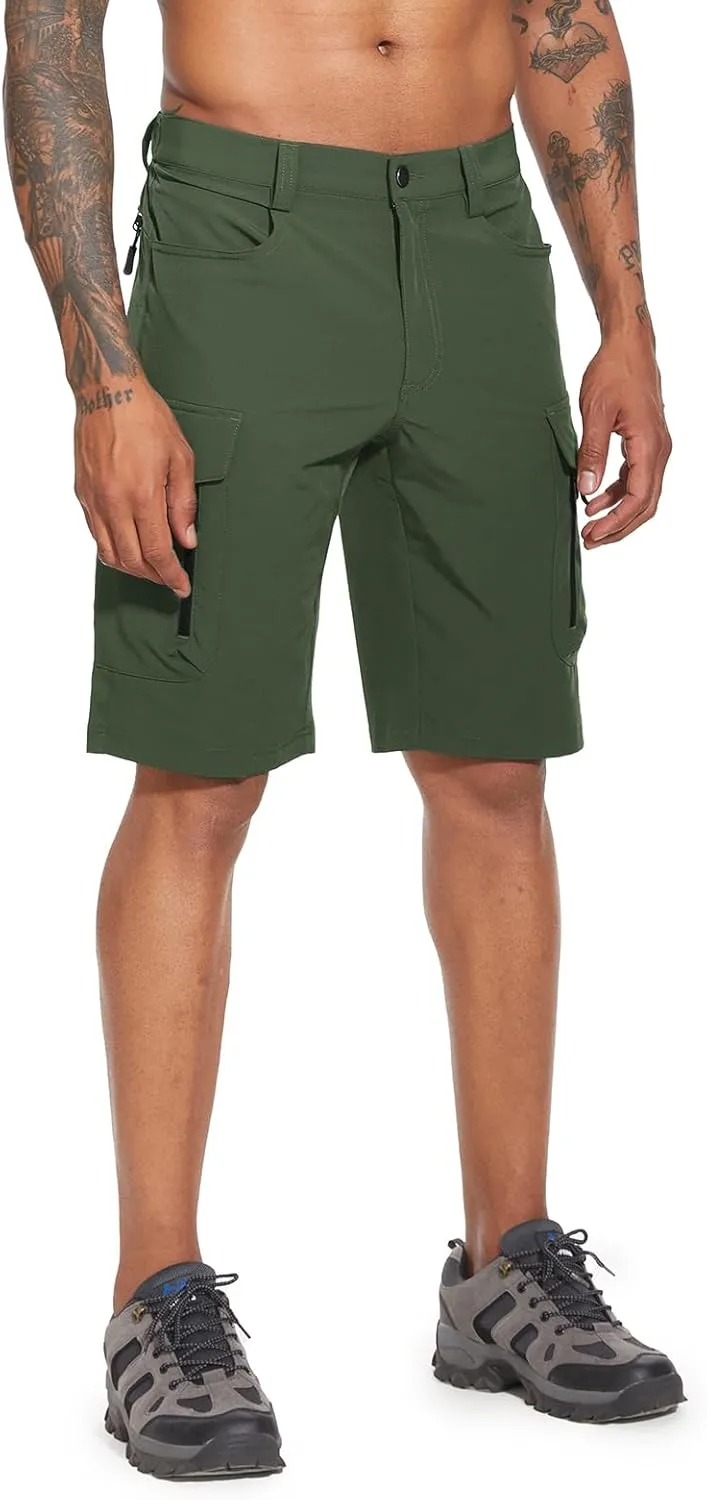 Moosehill Men's Hiking Cargo Shorts with 7 Pockets Quick Dry for Casual Work