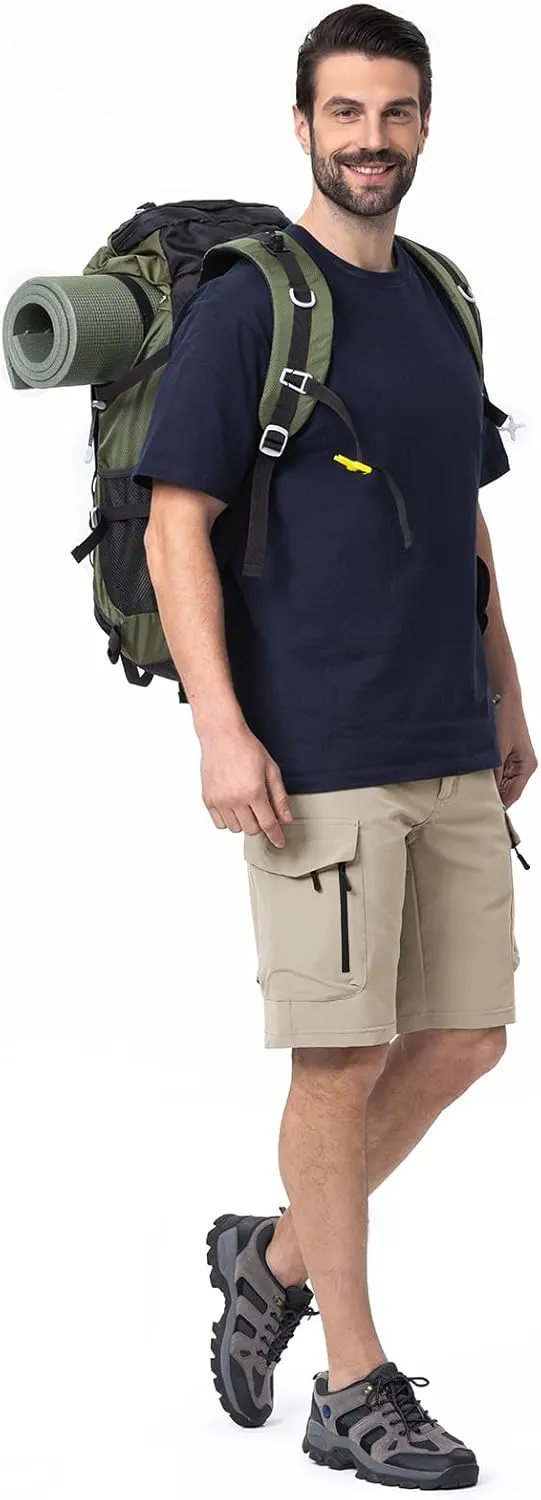 Moosehill Men's Hiking Cargo Shorts with 7 Pockets Quick Dry for Casual Work