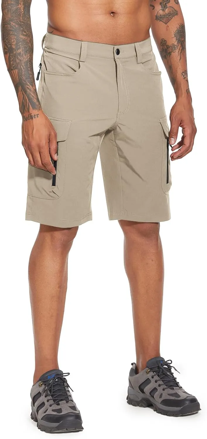 Moosehill Men's Hiking Cargo Shorts with 7 Pockets Quick Dry for Casual Work
