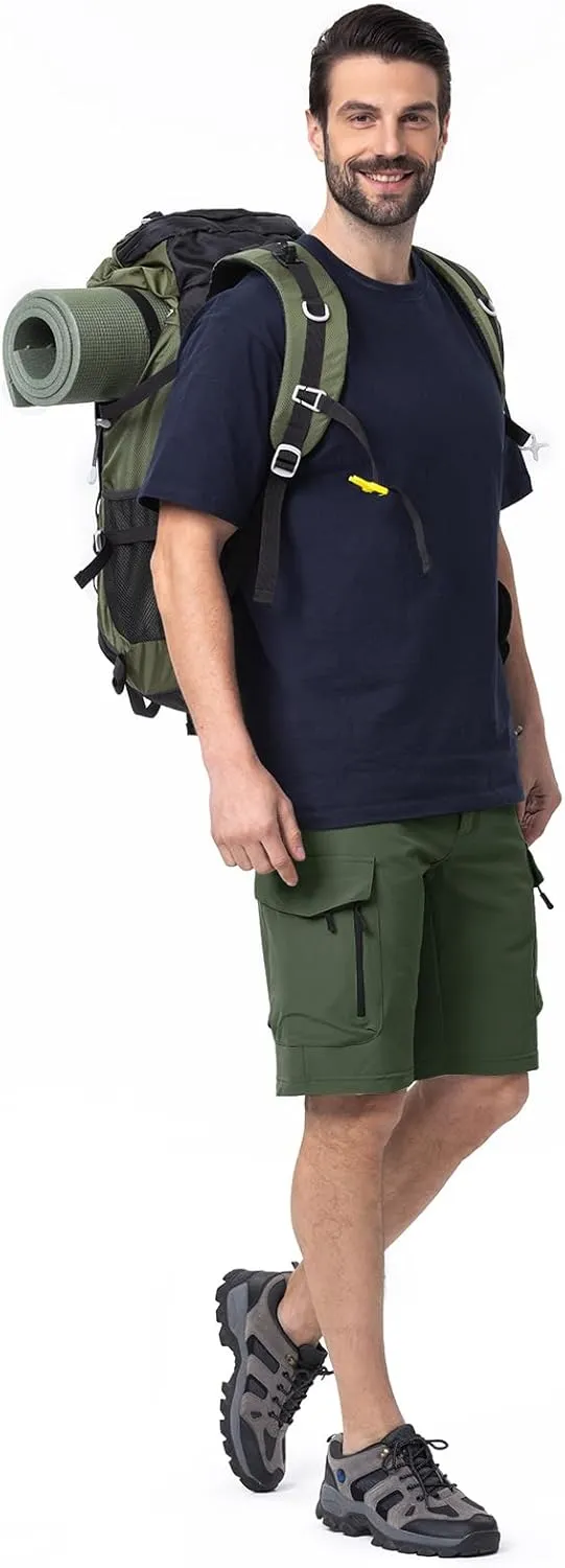 Moosehill Men's Hiking Cargo Shorts with 7 Pockets Quick Dry for Casual Work