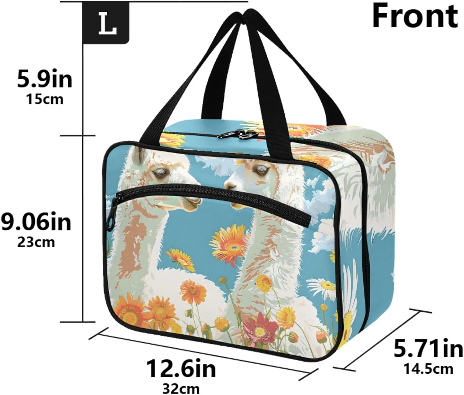 MUKJHOI Hanging Travel Toiletry Bag  4 Zippered Compartments, Transparent Organizer, Compact & Water-Resistant for Gym, Camping, Hotel  Alpaca (11)