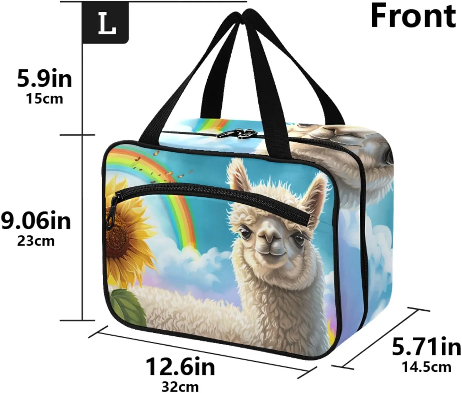 MUKJHOI Hanging Travel Toiletry Bag  4 Zippered Compartments, Transparent Organizer, Compact & Water-Resistant for Gym, Camping, Hotel  Alpaca (12)