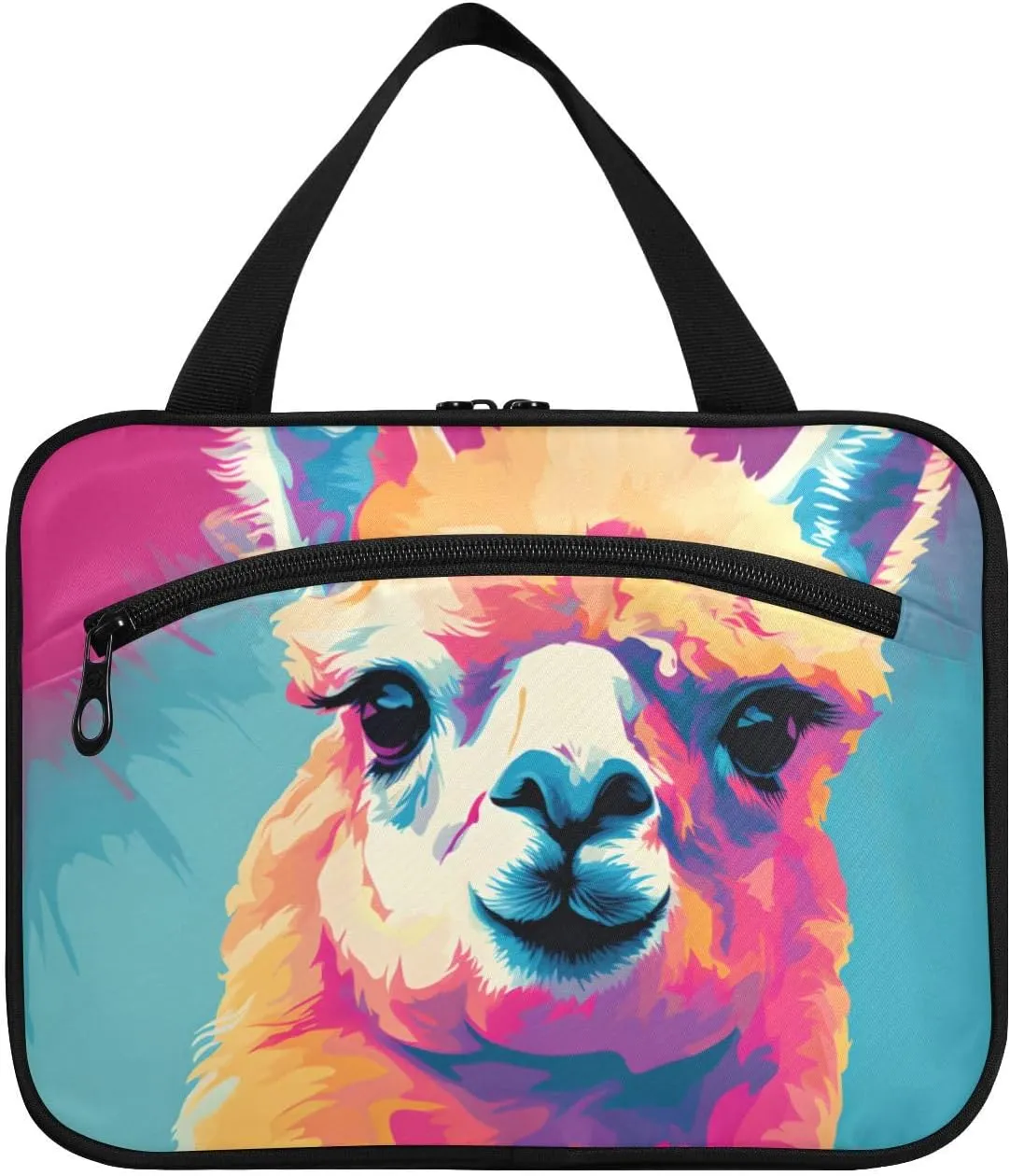 MUKJHOI Hanging Travel Toiletry Bag  4 Zippered Compartments, Transparent Organizer, Compact & Water-Resistant for Gym, Camping, Hotel  Alpaca (4)