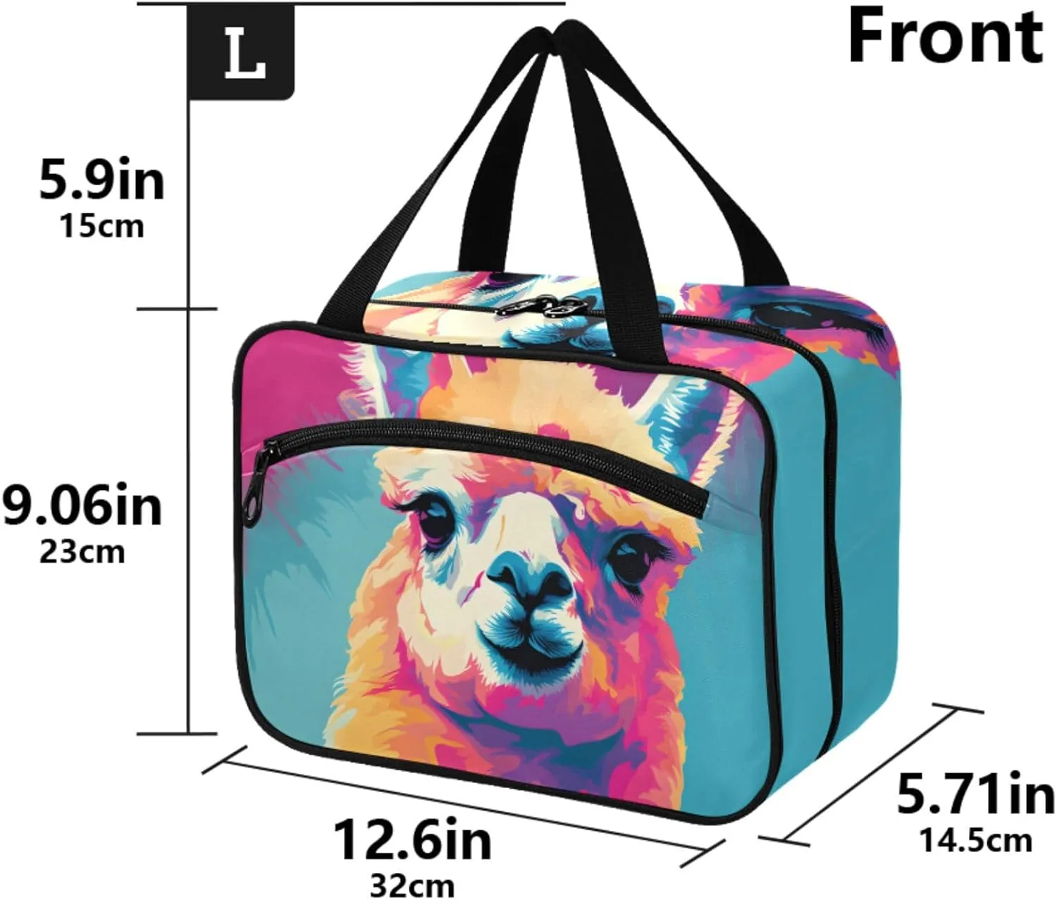 MUKJHOI Hanging Travel Toiletry Bag  4 Zippered Compartments, Transparent Organizer, Compact & Water-Resistant for Gym, Camping, Hotel  Alpaca (4)