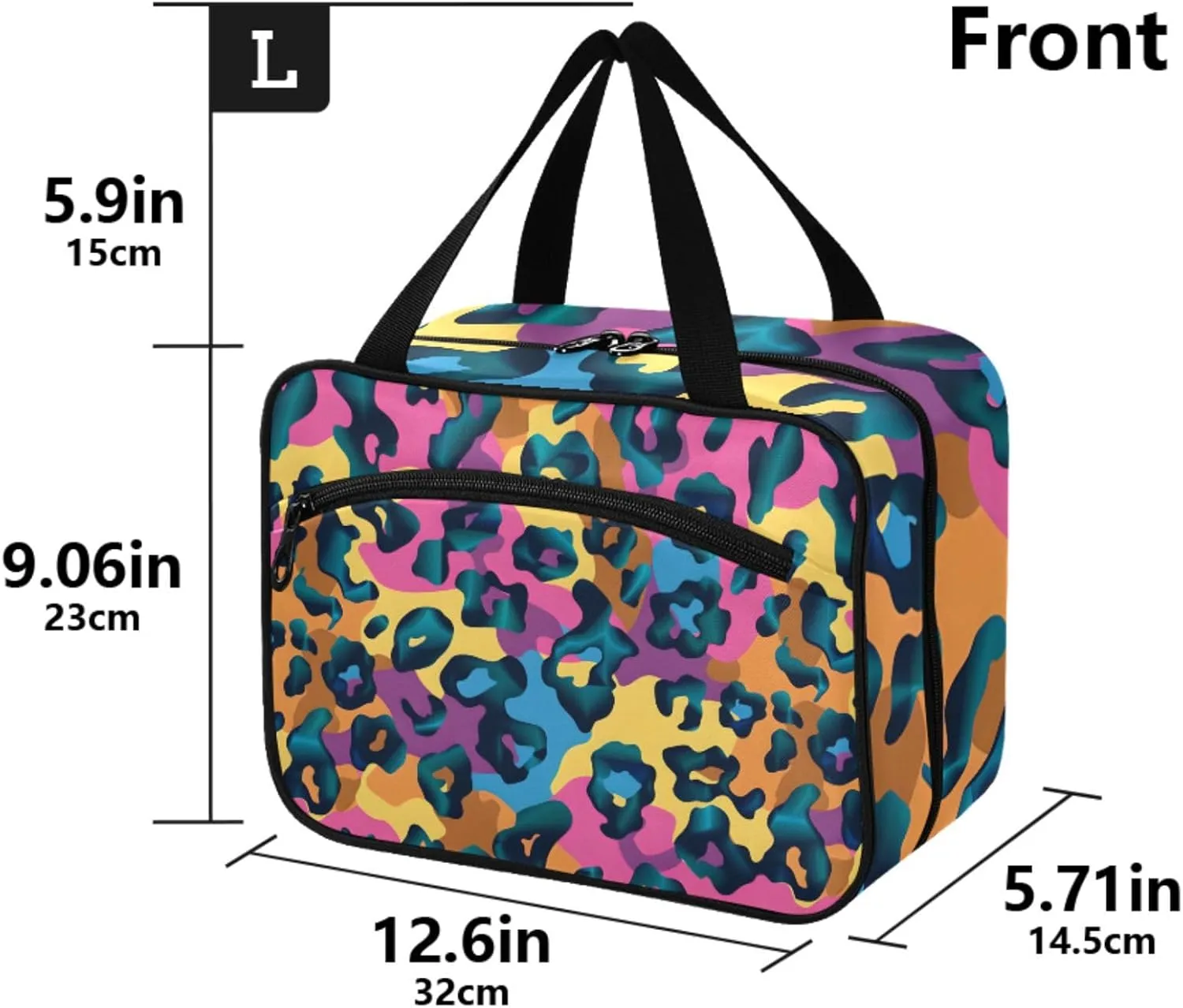 MUKJHOI Hanging Travel Toiletry Bag  4 Zippered Compartments, Transparent Organizer, Compact & Water-Resistant for Gym, Camping, Hotel  Cheetah (11)