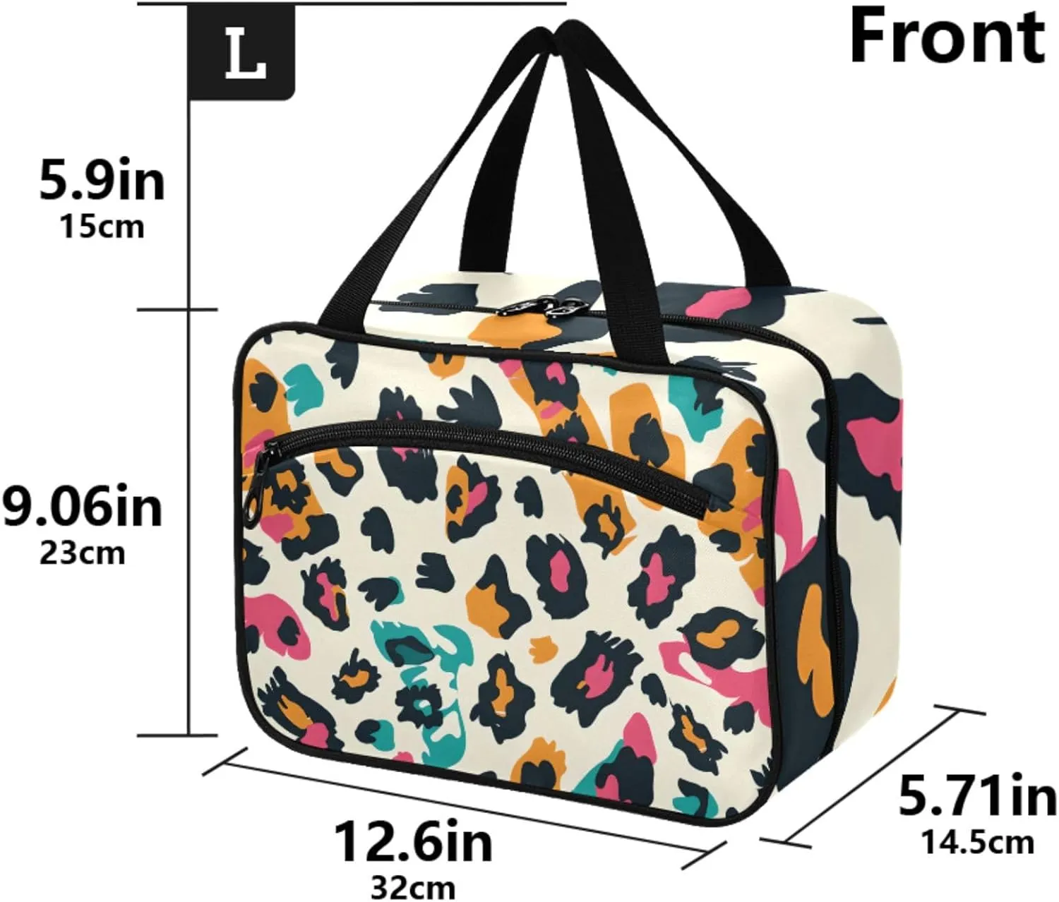 MUKJHOI Hanging Travel Toiletry Bag  4 Zippered Compartments, Transparent Organizer, Compact & Water-Resistant for Gym, Camping, Hotel  Cheetah (4)