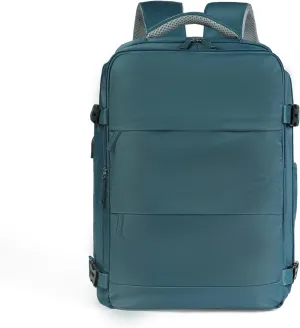 Multi-Functional Travel Backpack, Travel Laptop Backpack with USB Charging Port, Waterproof Business and Outdoor Sports Slim Travel Backpack, Large Capacity Laptop Backpack (Green)