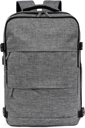 Multi-Functional Travel Backpack, Travel Laptop Backpack with USB Charging Port, Waterproof Business and Outdoor Sports Slim Travel Backpack, Large Capacity Laptop Backpack (Grey)