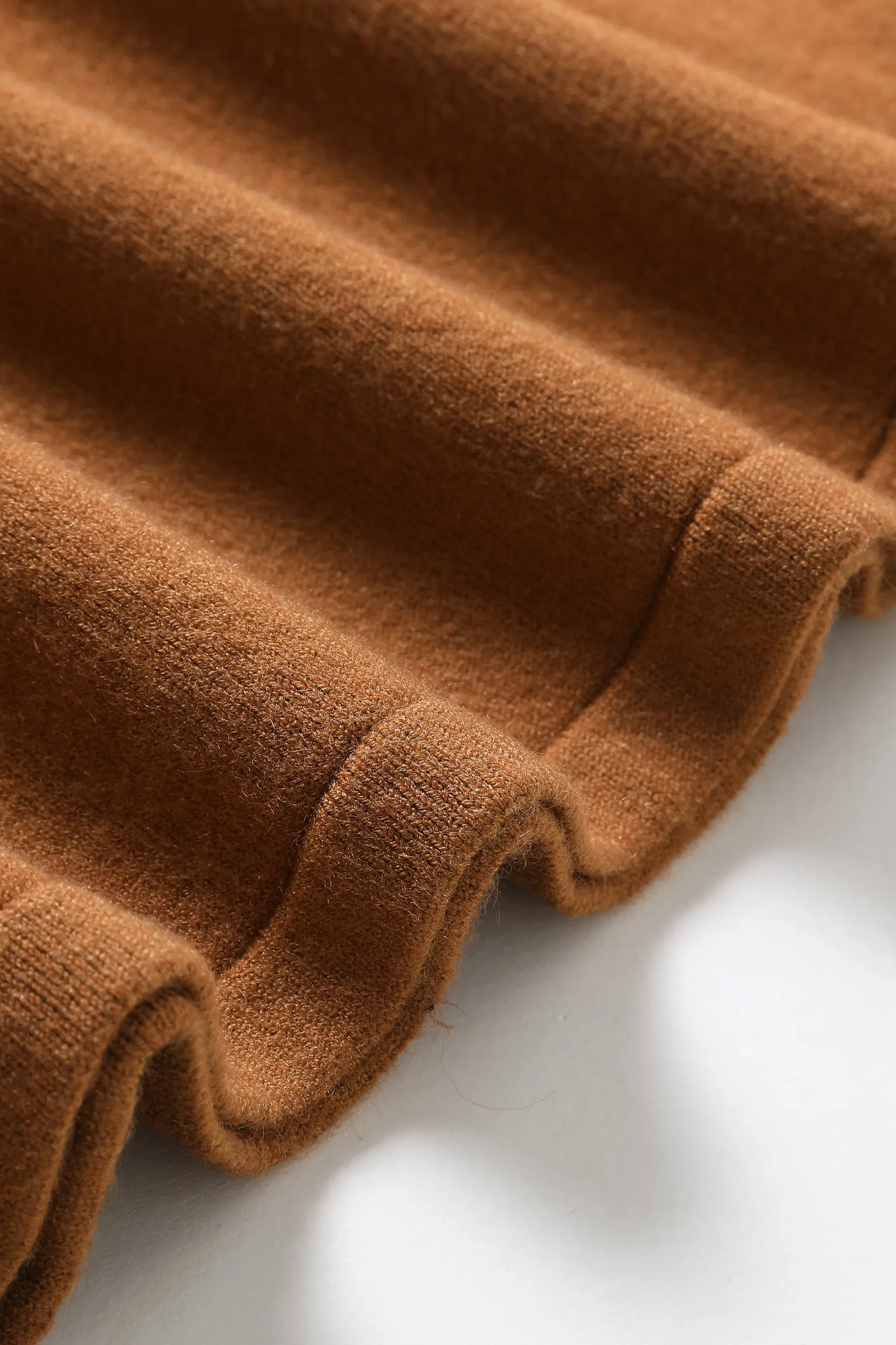 Nicola V-neck Puff Sleeve Stretch Knit Midi Dress
