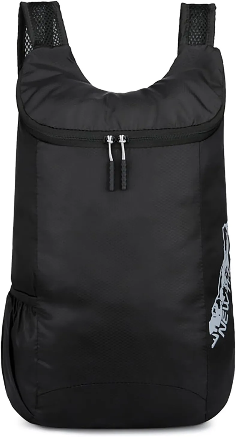 Outdoor Packable Backpack Lightweight Folding Rucking Backpacks Storage Travel Bag for Men Women Sports Daypacks(Grey)