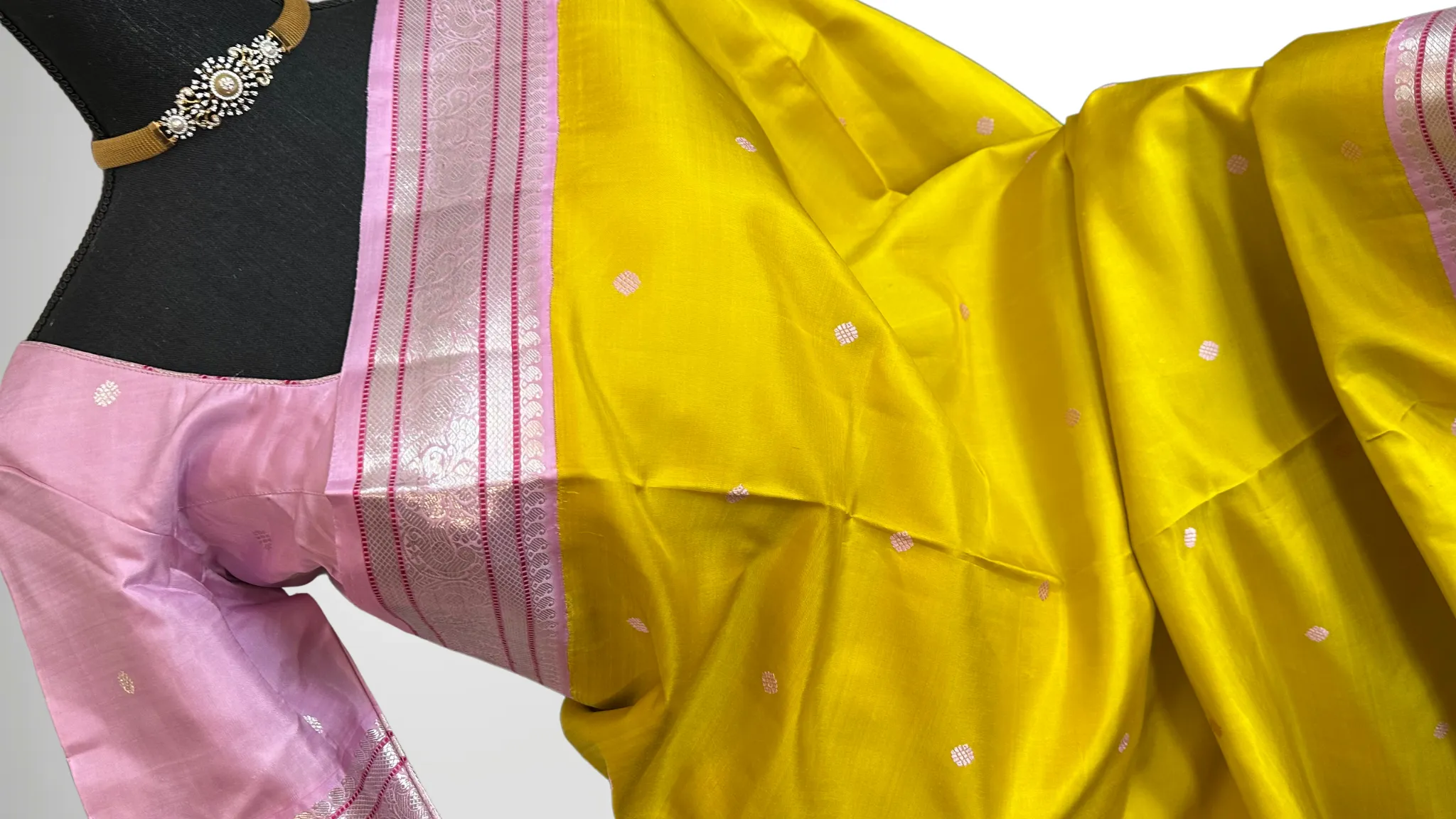Pastel Kanchi pattu saree silver zari Indian wedding saree pure silk saree with stitched blouse usa online shopping