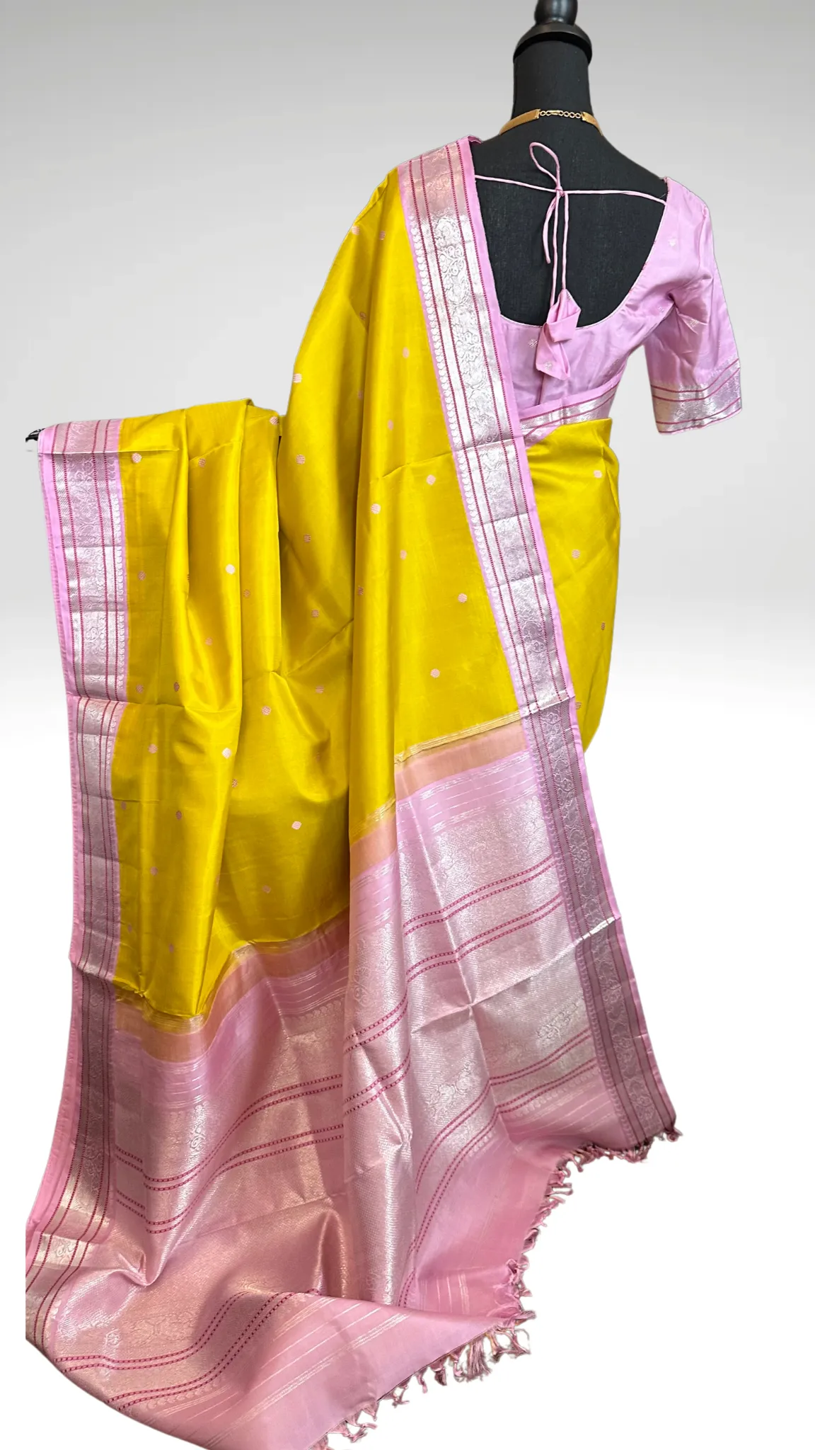 Pastel Kanchi pattu saree silver zari Indian wedding saree pure silk saree with stitched blouse usa online shopping
