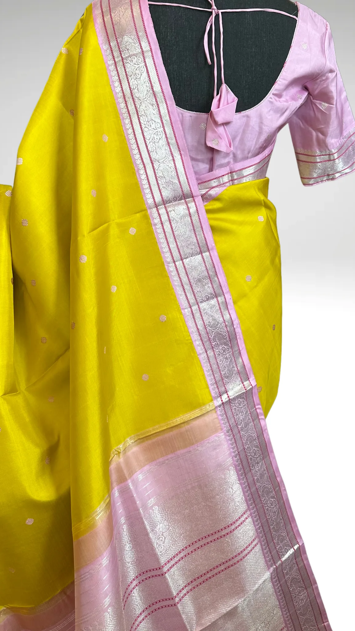 Pastel Kanchi pattu saree silver zari Indian wedding saree pure silk saree with stitched blouse usa online shopping