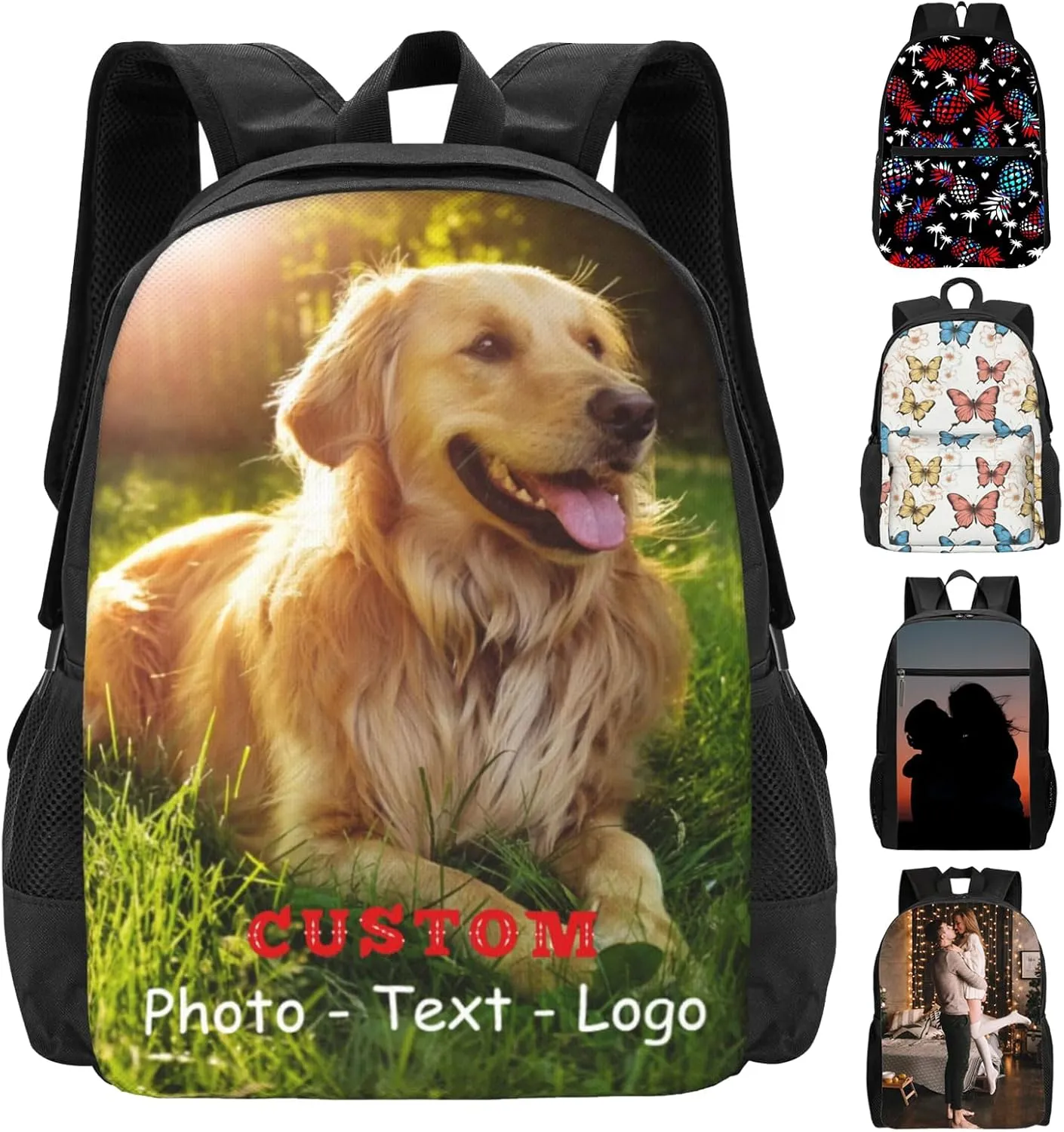 Personalized Backpack for Men, Custom Laptop Backpacks with Photo Text Image, Customize Work Backpack, Gifts for Men