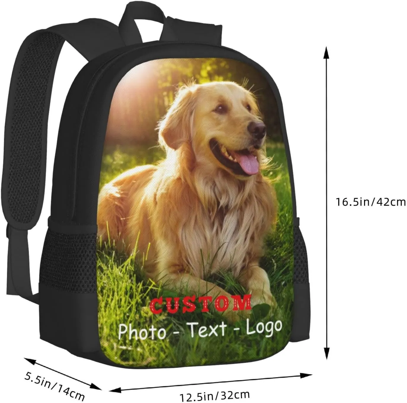 Personalized Backpack for Men, Custom Laptop Backpacks with Photo Text Image, Customize Work Backpack, Gifts for Men