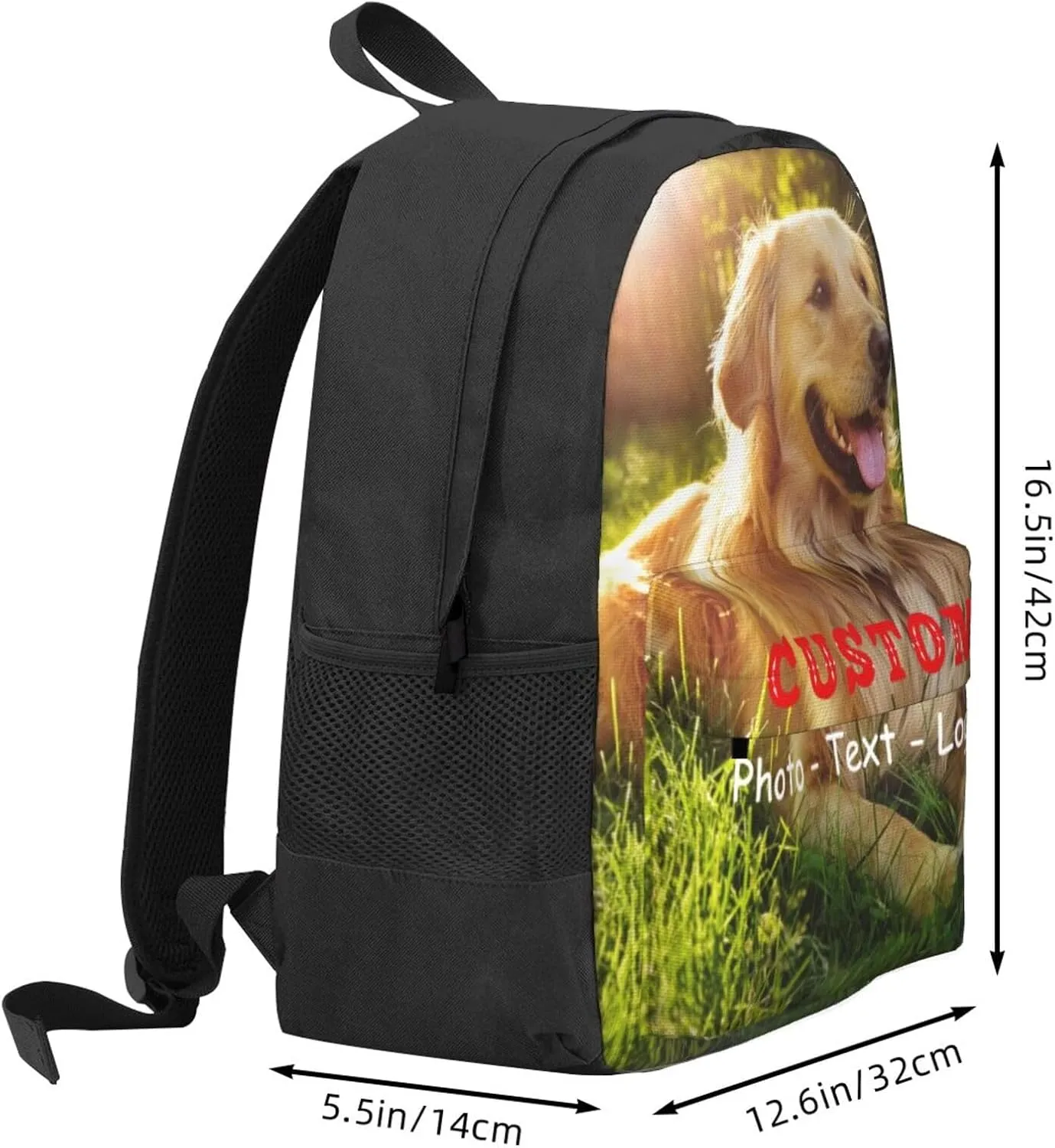 Personalized Backpack for Men, Custom Laptop Backpacks with Photo Text Image, Customize Work Backpack, Gifts for Men