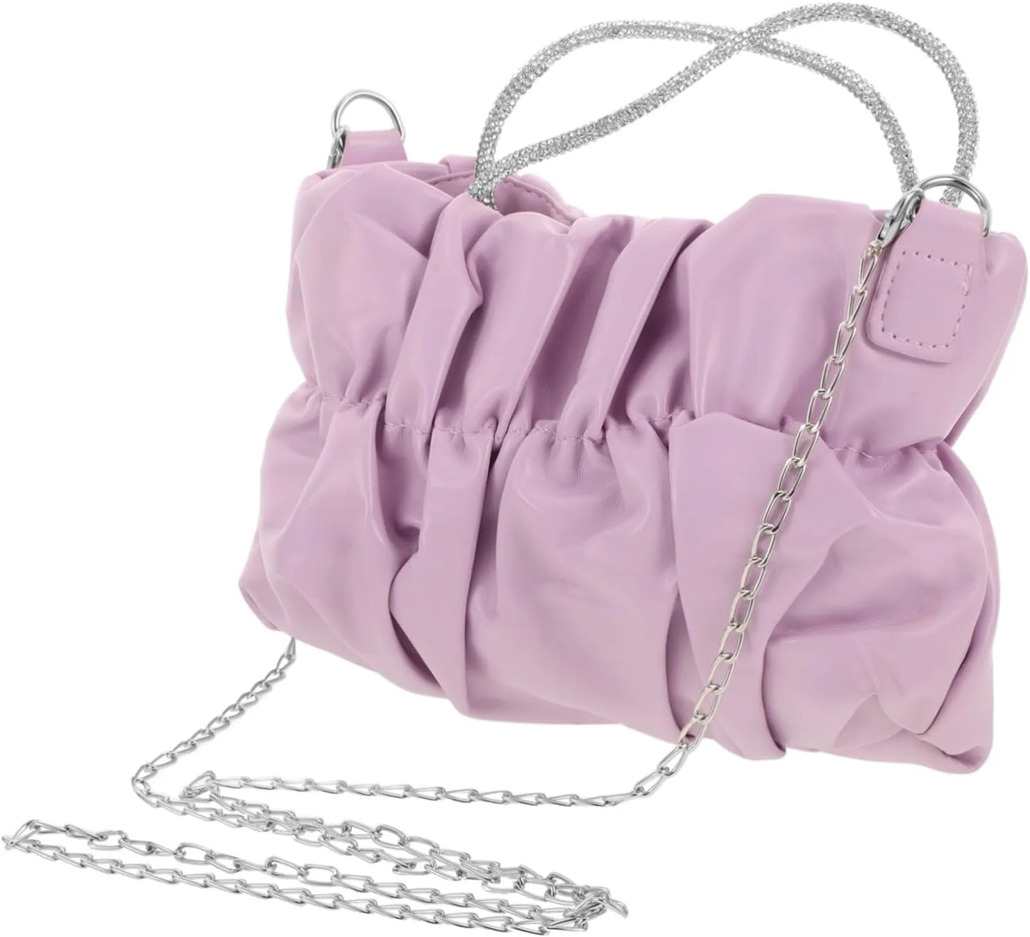 Pleated Ruched Handbag for Women Lightweight Evening Clutch Purse for Parties Versatile Shoulder Bag Chic and Durable PU Material for Everyday Use