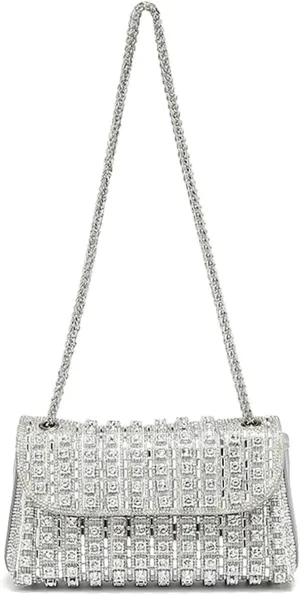 Pocadri Chic Clutch Purses for Women Rhinestone Evening Bag Shoulder Crossbody Bag with Chain for Bridal Wedding Party Dressy