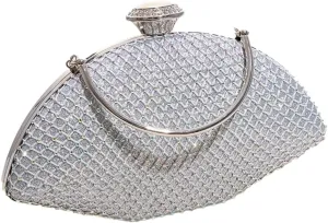 Pocadri Women Evening Handbag Rhinestone Crystal Clutch Purses Elegant Formal Evening Bag Party Bridal Clutch
