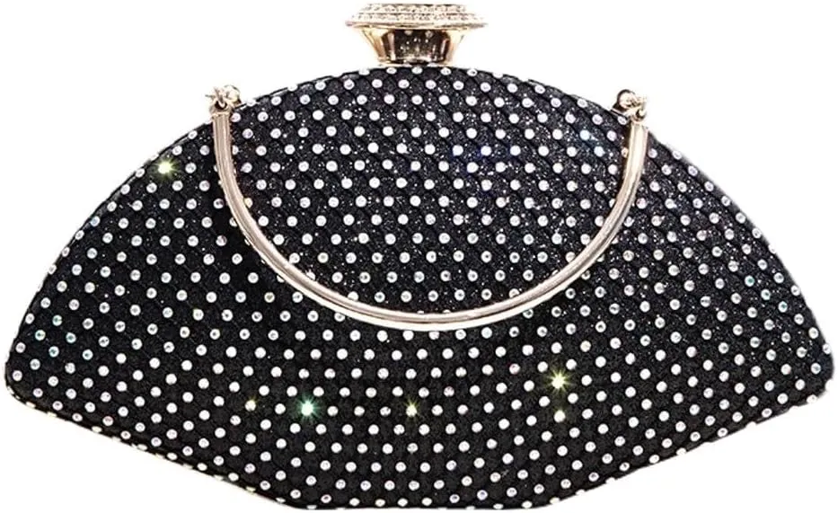 Pocadri Women Evening Handbag Rhinestone Crystal Clutch Purses Elegant Formal Evening Bag Party Bridal Clutch