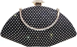 Pocadri Women Evening Handbag Rhinestone Crystal Clutch Purses Elegant Formal Evening Bag Party Bridal Clutch