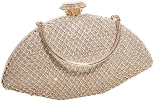 Pocadri Women Evening Handbag Rhinestone Crystal Clutch Purses Elegant Formal Evening Bag Party Bridal Clutch