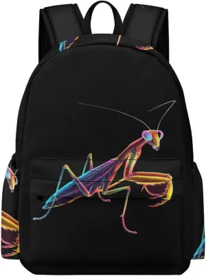 Praying Mantis Bug Laptop Backpack for Women Men Cute Shoulder Bag Printed Daypack for Travel Sports Work, 42x30x15cm