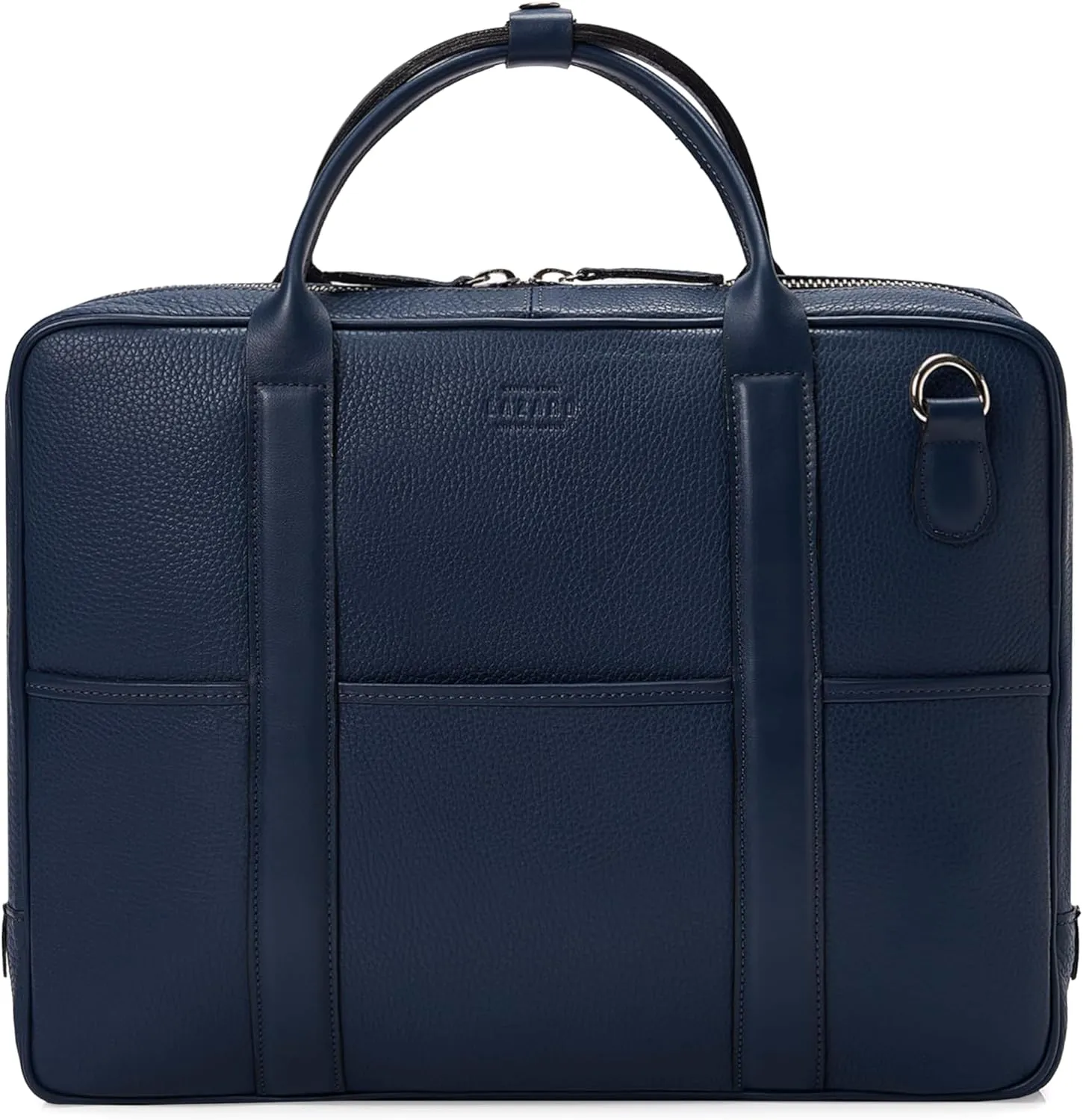 Premium Leather Briefcase for Men - Business Laptop Bag | Handmade Full Grain Leather Messenger Bag | Easily Fits 15 Inch Laptop | Perfect for Travel and Work | Blue