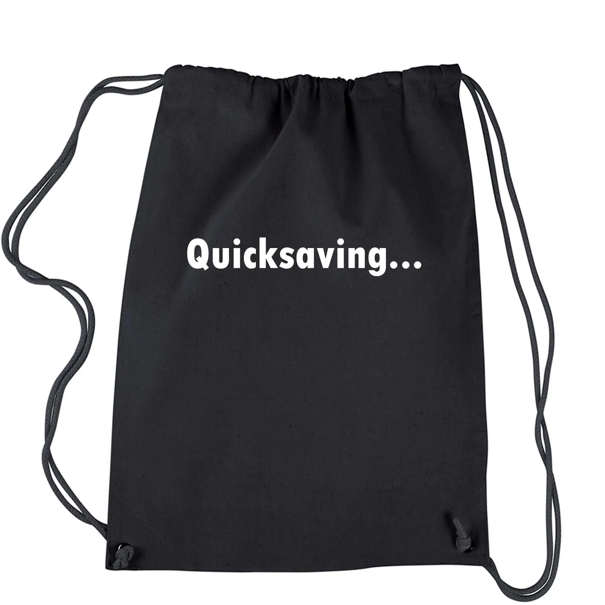 Quicksaving Funny Gamer Drawstring Backpack