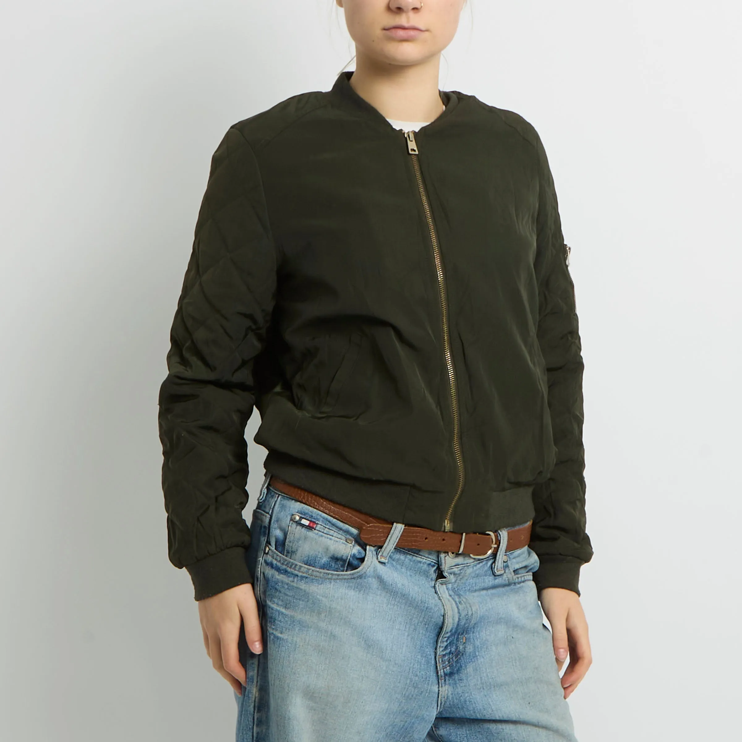 Quilted Lightweight Bomber Jacket - UK 8